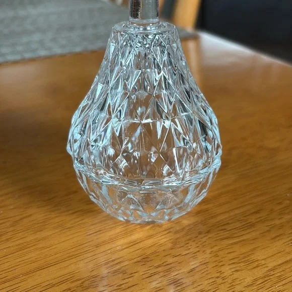 Elegant Italian Crystal Pear Shaped 2 Piece Trinket Dish - Picture 2 of 6